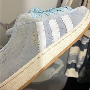 Adidas Campus Sky Blue and White Sneakers